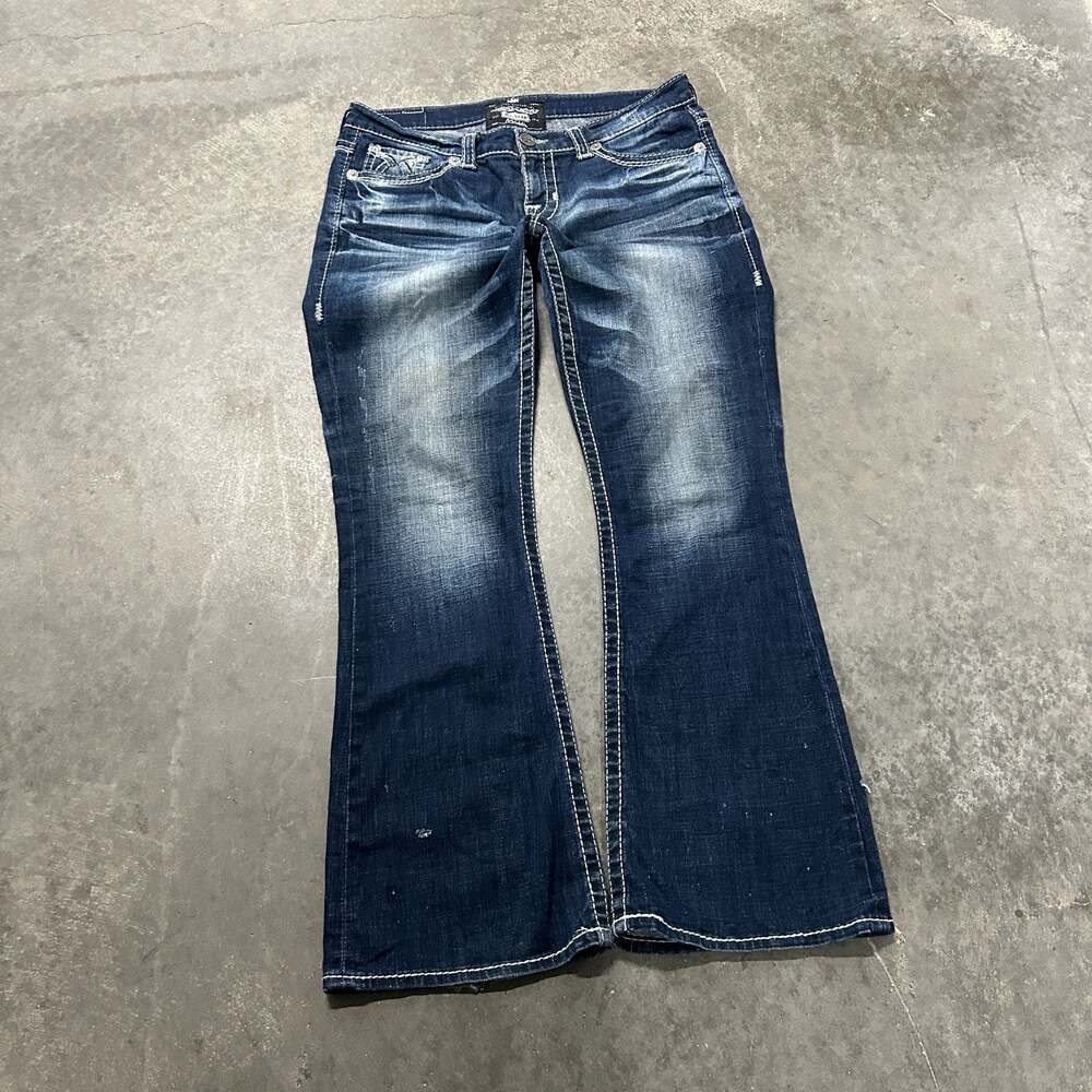 Big Star Maddie Vintage Collection Bootcut Jeans 
Dark Wash Embellished Pockets
